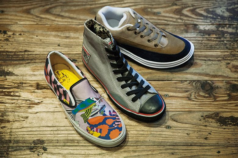 スケート/サーフ系ブランドのスニーカーも充実。（左から）VANSのスリップオン¥7800、ヴィジョンのキャンパス¥12000、エアウォークのスニーカー¥9800