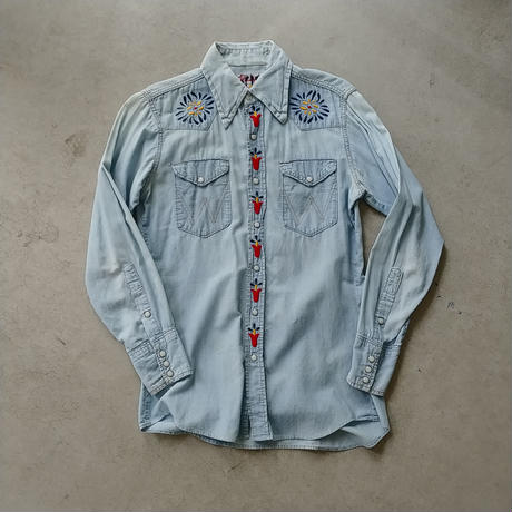 70's Wrangler L / S Chambray western shirt<br />
¥5,280 