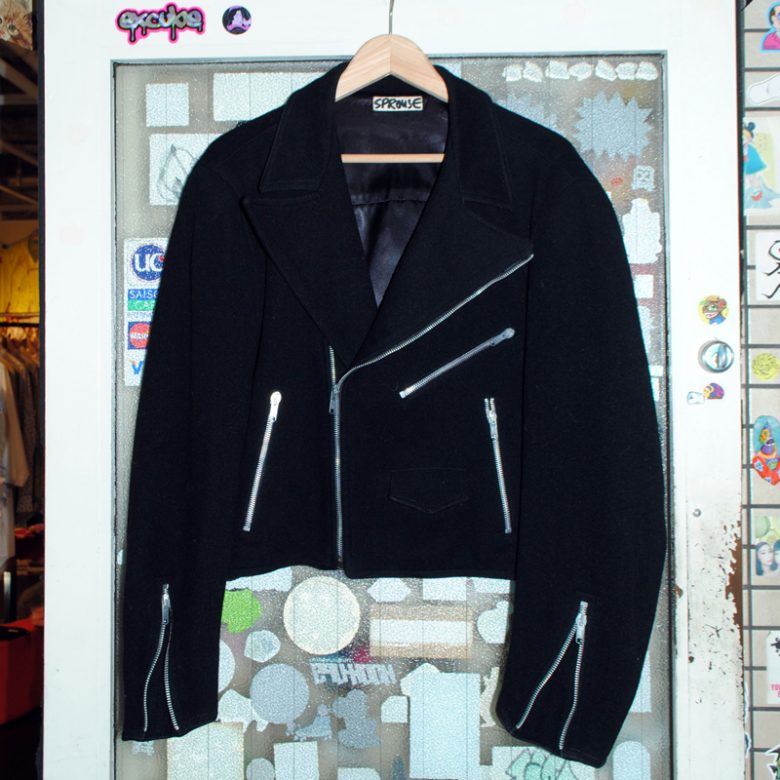 80s 『Stephen Sprouse』 wool biker jacket¥54,000(+TAX)<br />
故Stephen Sprouseの80年代の貴重なビンテージ<br />
ウール素材のライダースジャケット